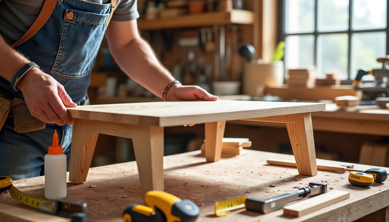 Fabriquer une table basse originale : la pose étape par étape